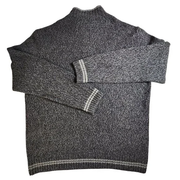 Daniele Blasi Italian Gray Wool Blend Half-Zip Sweater Men's Large - Picture 2 of 10